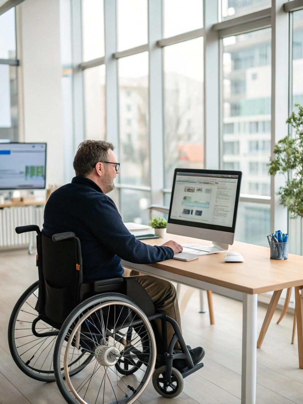 A professional conducting a digital accessibility audit