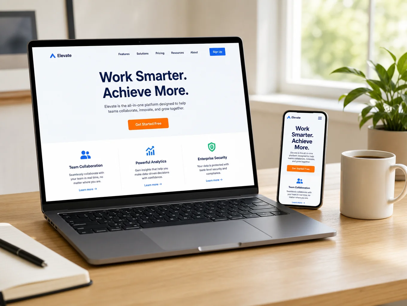 A clean and inclusive web design interface