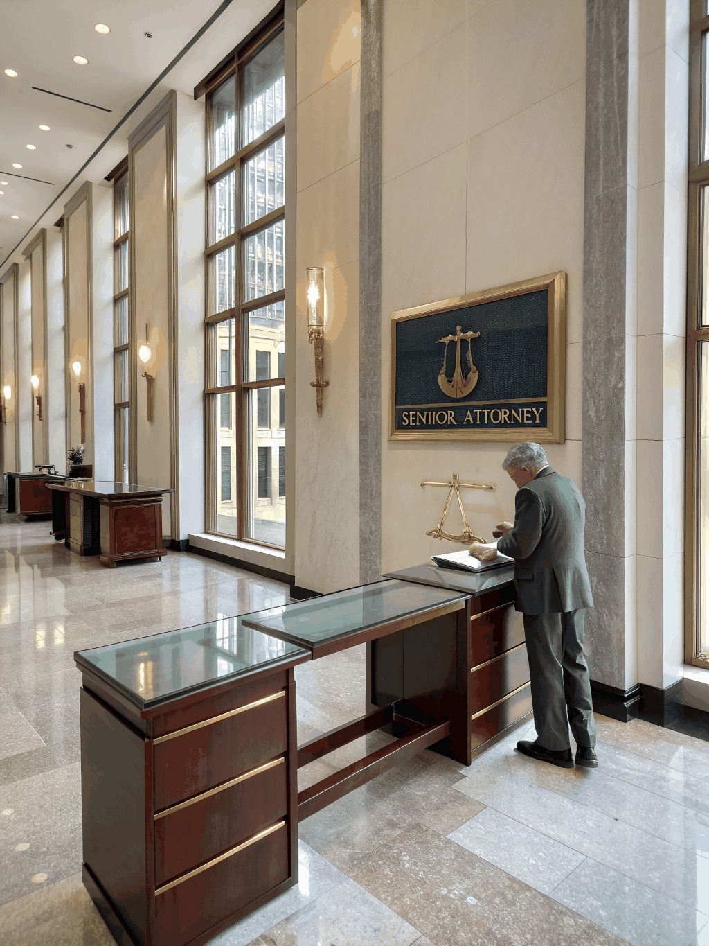 Professional law office setting representing high-intent lead generation